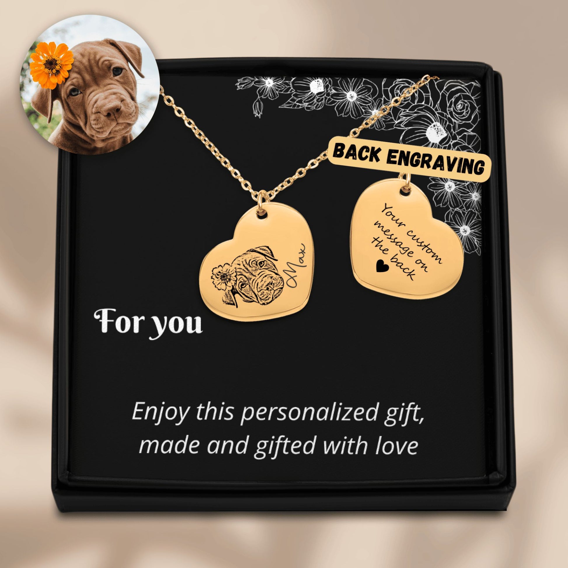 HUISDIER FOTO HART KETTING - Mijn Huisdier Cadeau