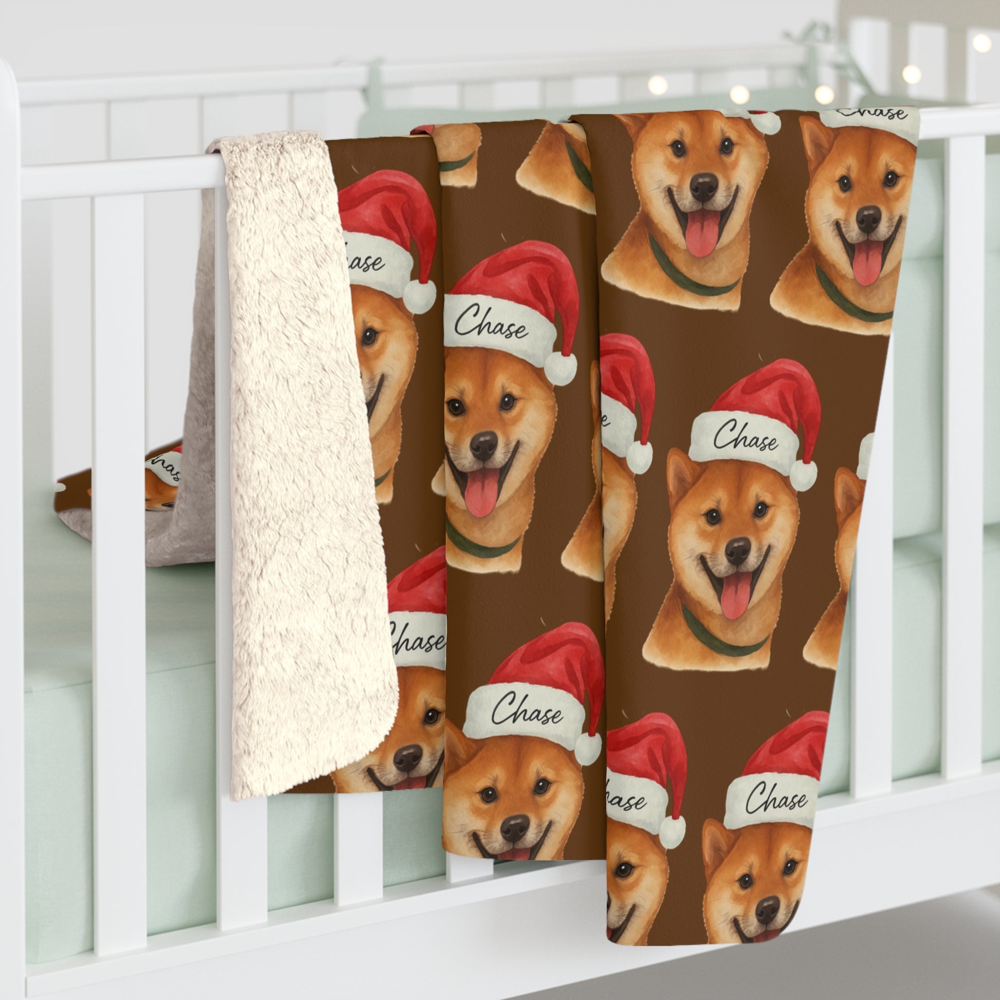 Sherpa fleece deken met huisdier foto