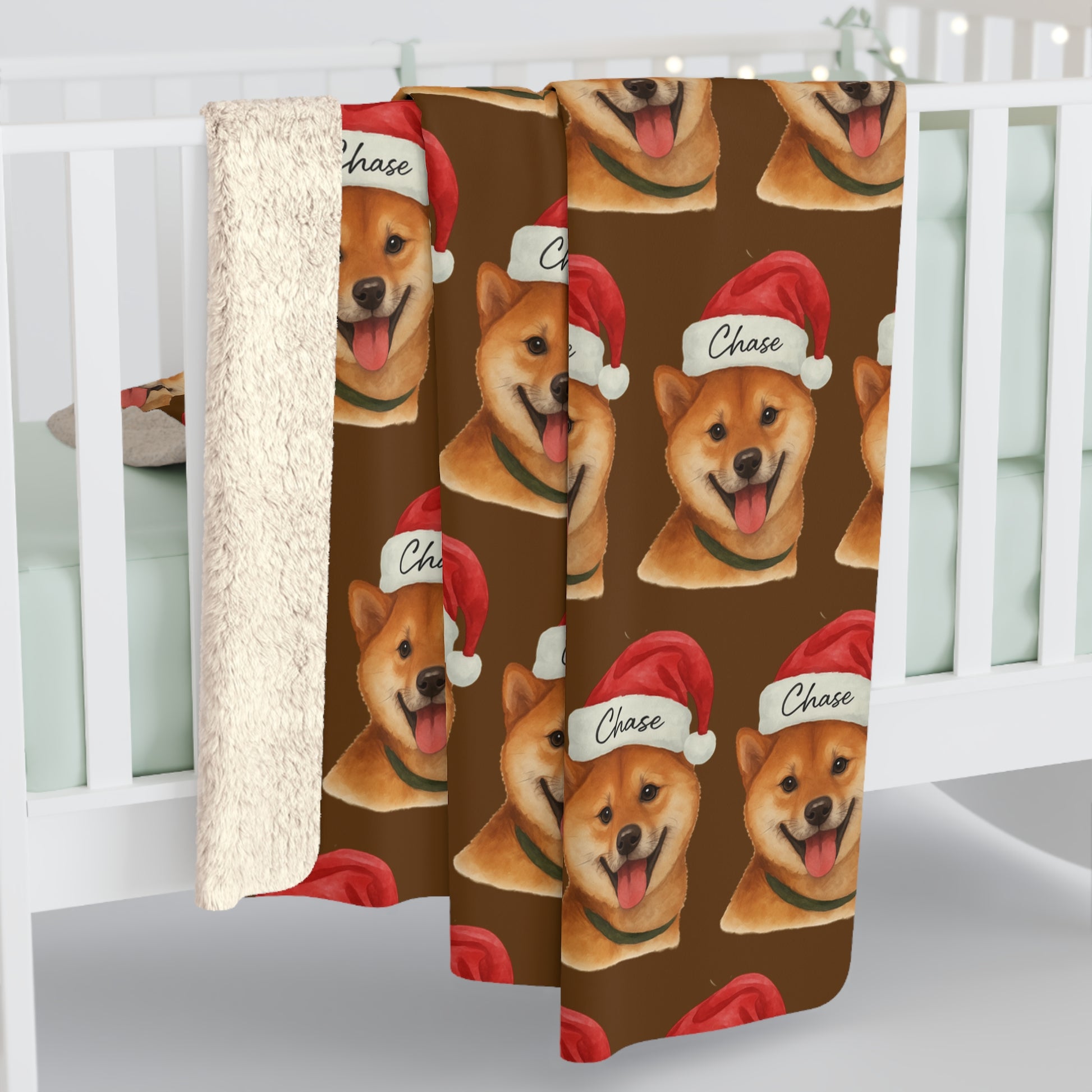 Sherpa fleece deken met huisdier foto