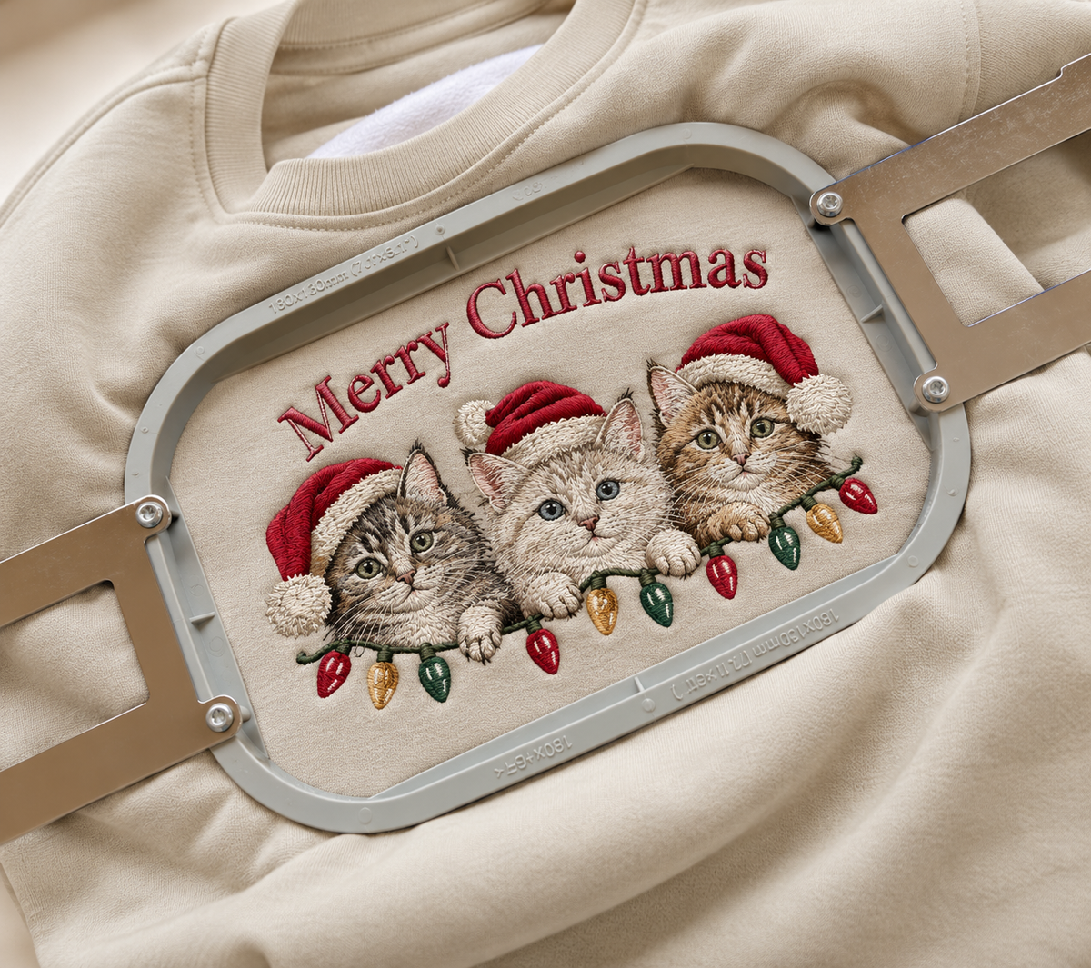 Gepersonaliseerde kersttrui met 3 geborduurde huisdieren