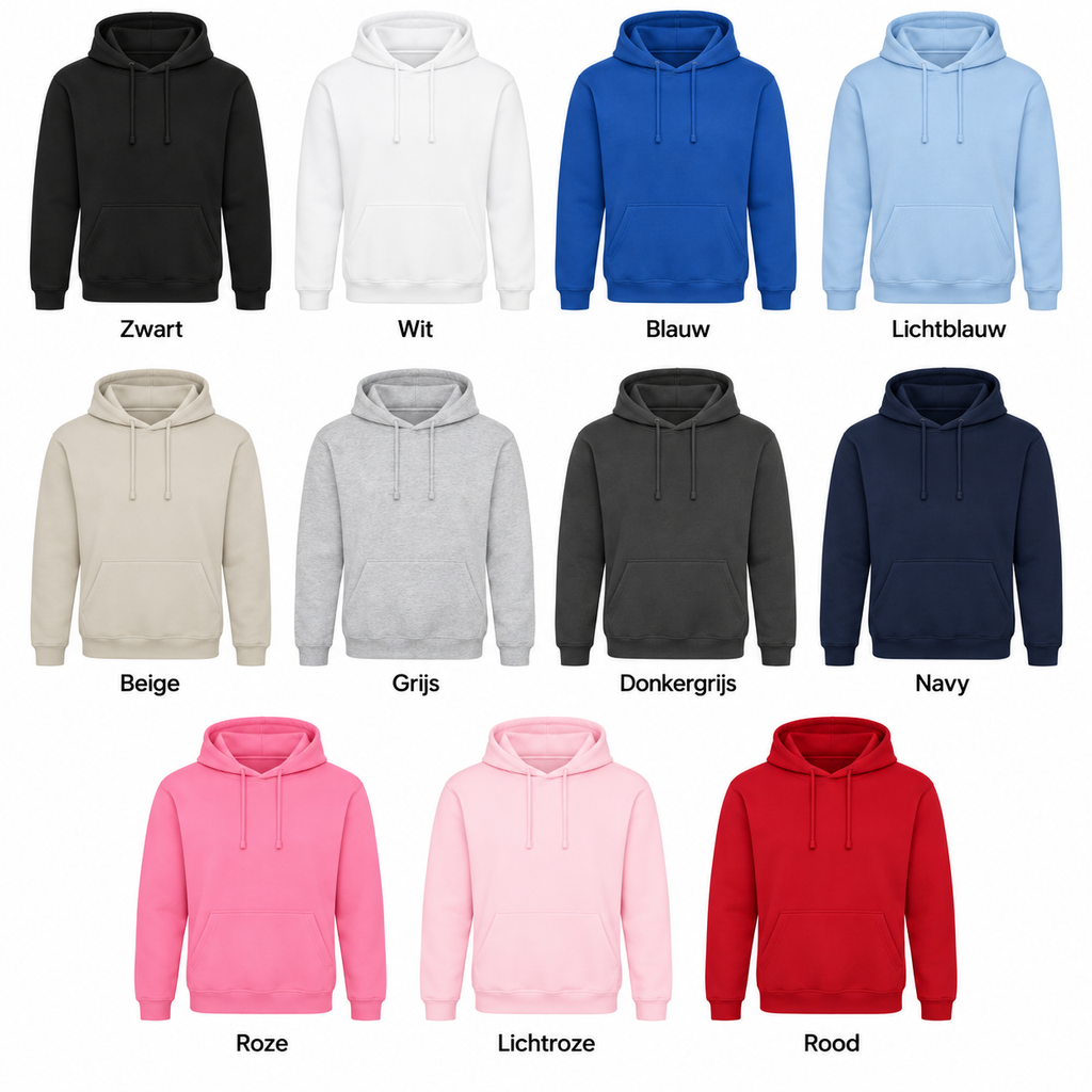 Gepersonaliseerde hoodie met vier geborduurde huisdieren